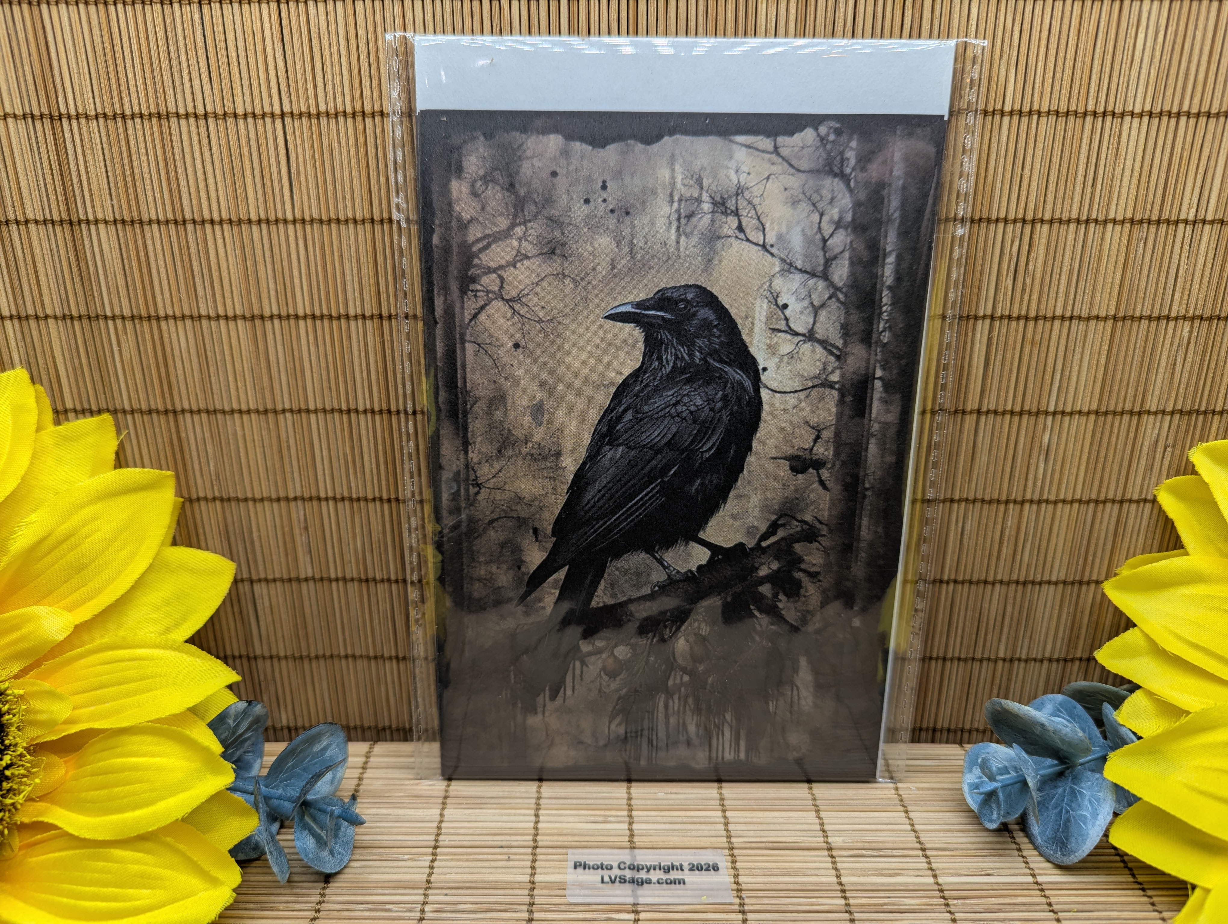 Gothic Ravens, Swamp and Crosses Spell Papers Set of Nine