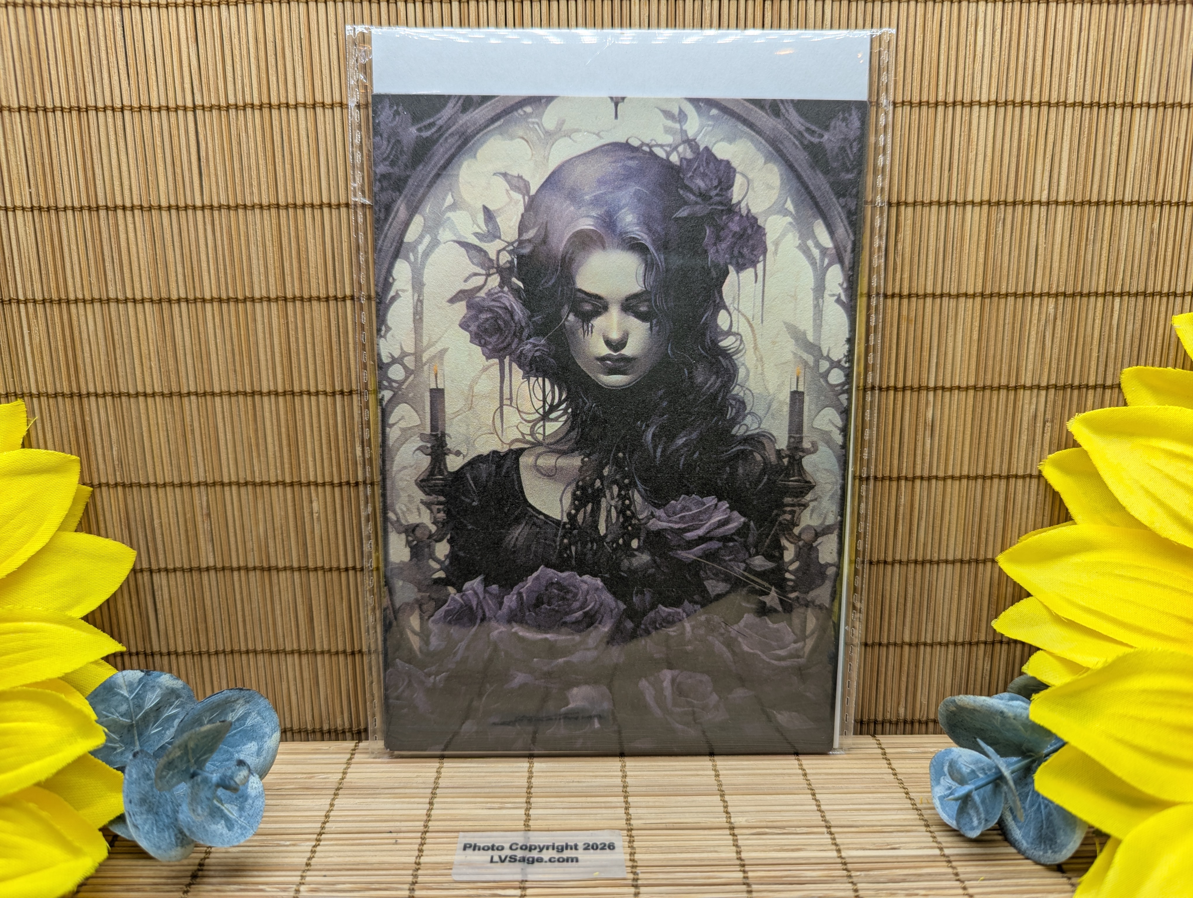 Purple Rose Goddess Spell Papers Set of Nine